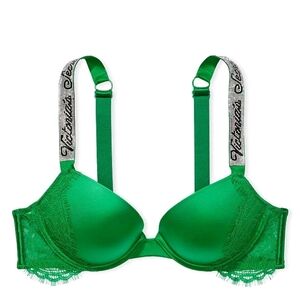 NWt Victoria's Secret Vibrant Green Lace Bra 36C/ Christmas Gift